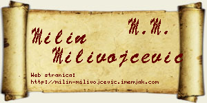 Milin Milivojčević vizit kartica